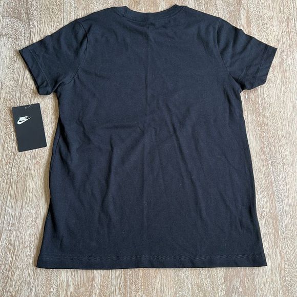 Nike Dri-Fit T-Shirt Youth Swoosh Pink Logo in Black Kids Training Size M - Picture 5 of 5